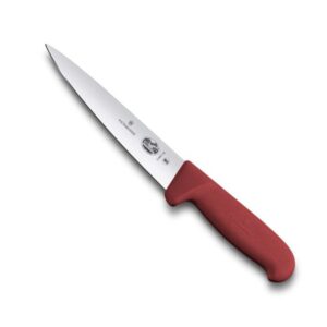 Кухонний ніж м’ясника Victorinox Fibrox Sticking 16 см Червоний (5.5601.16)